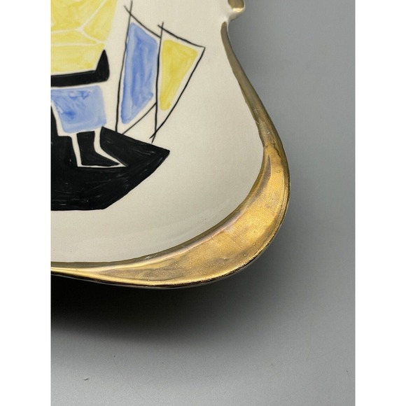 Vintage Norwegian Fisherman Porcelain Hand Painted Platters Norway Signed Set 2 - Picture 7 of 16